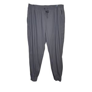 Old Navy sleektech go dry gray nylon jogger sweatpants mens XL athleisure sporty